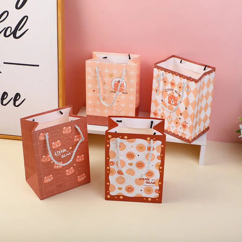 Little bear vertical gift bag-L
