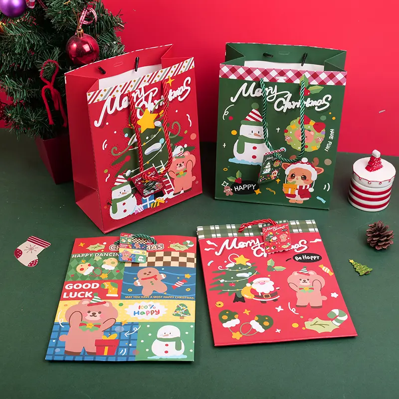Christmas series vertical gift bag-M