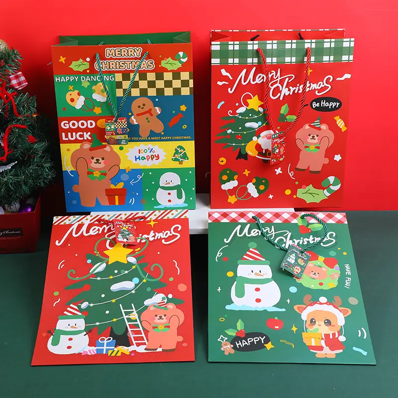 Christmas series vertical gift bag-L