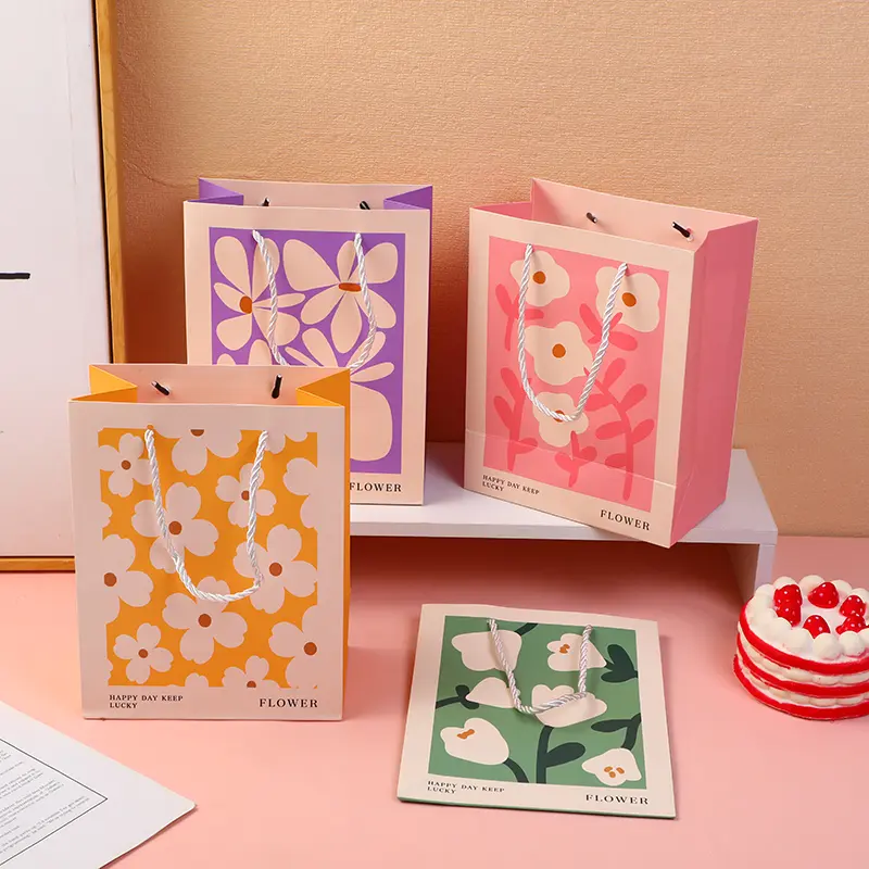 Flower series vertical gift bag-small