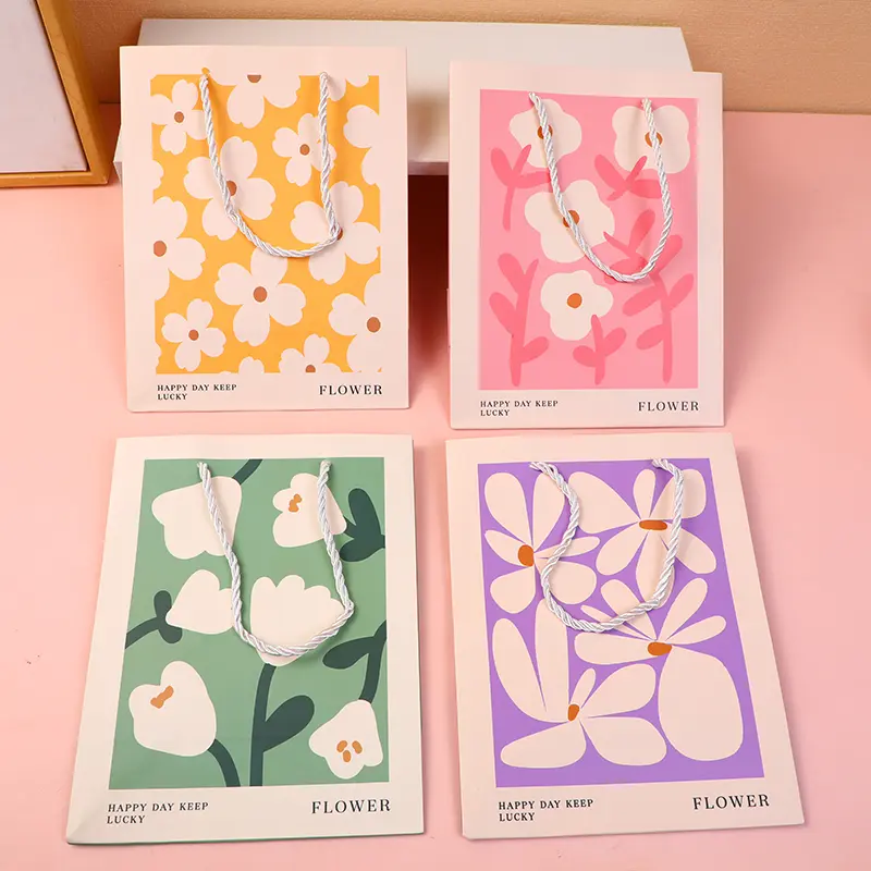 Flower series vertical gift bag-medium