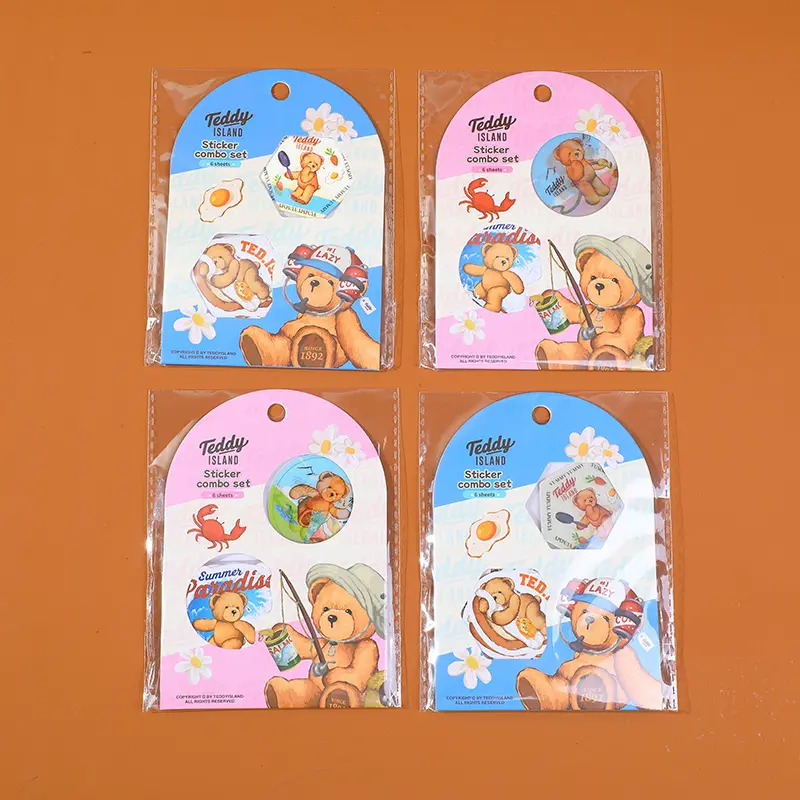 TEDDY ISLAND series happy diary stickers