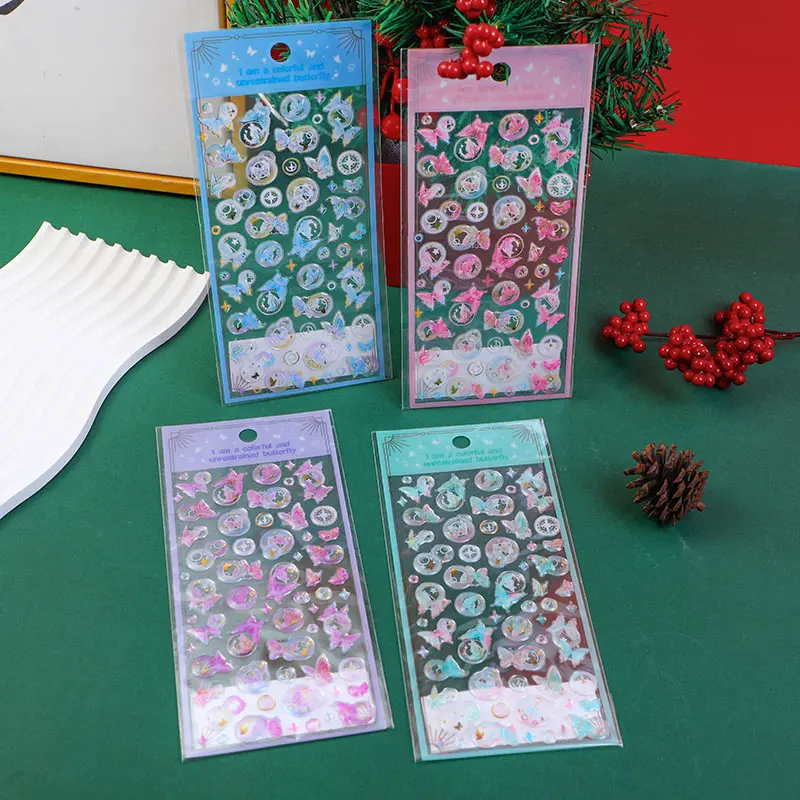 Butterfly hot stamping crystal sticker