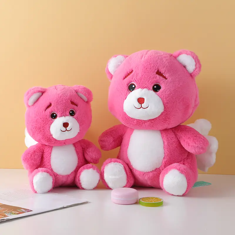 Angel bear rose red plush doll-20cm