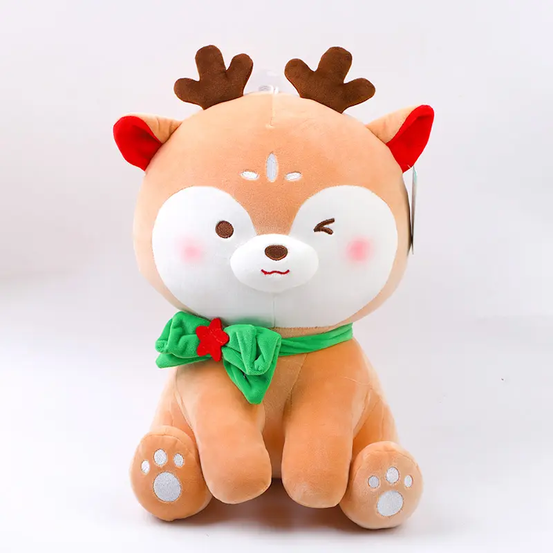 Christmas series bowknot sitting deer pl
