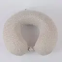 Ice silk solid colour U-shaped pillow - beige