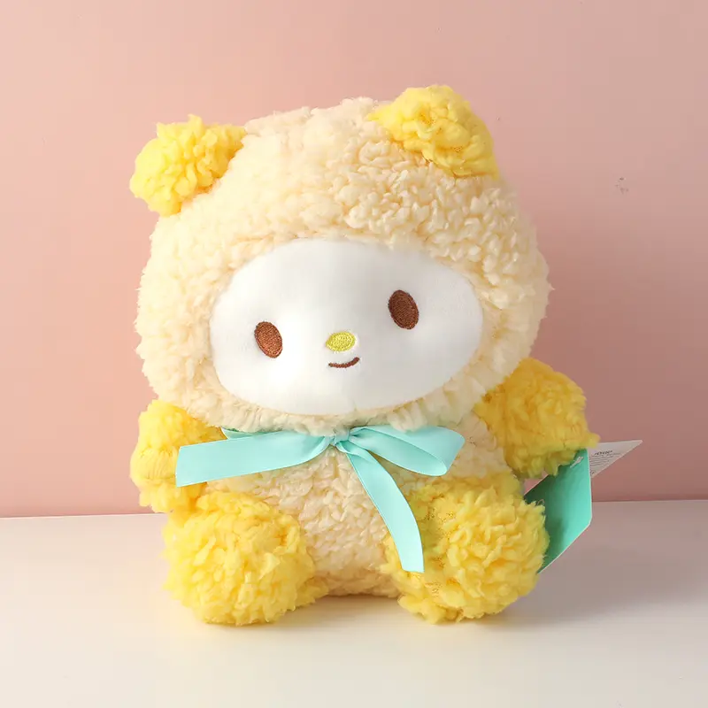 Naughty bear yellow plush doll-21cm