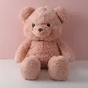 Pink bear throw pillow