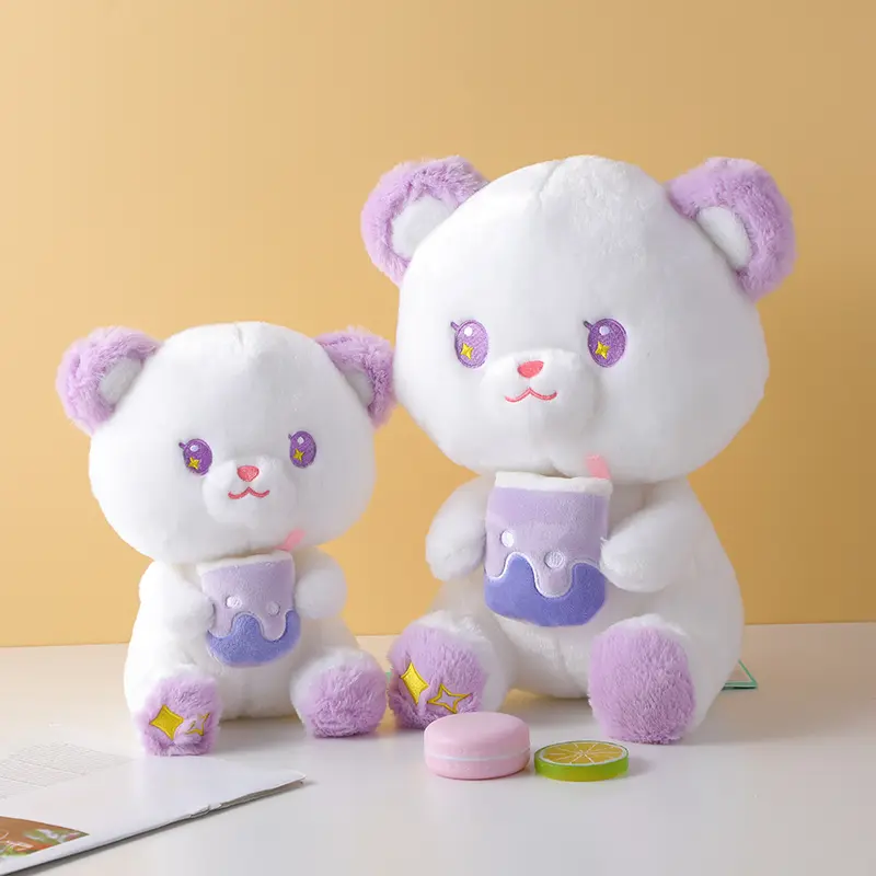 Sitting fruit bear with ice cream plush 