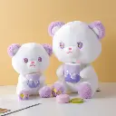 Sitting fruit bear with ice cream plush 