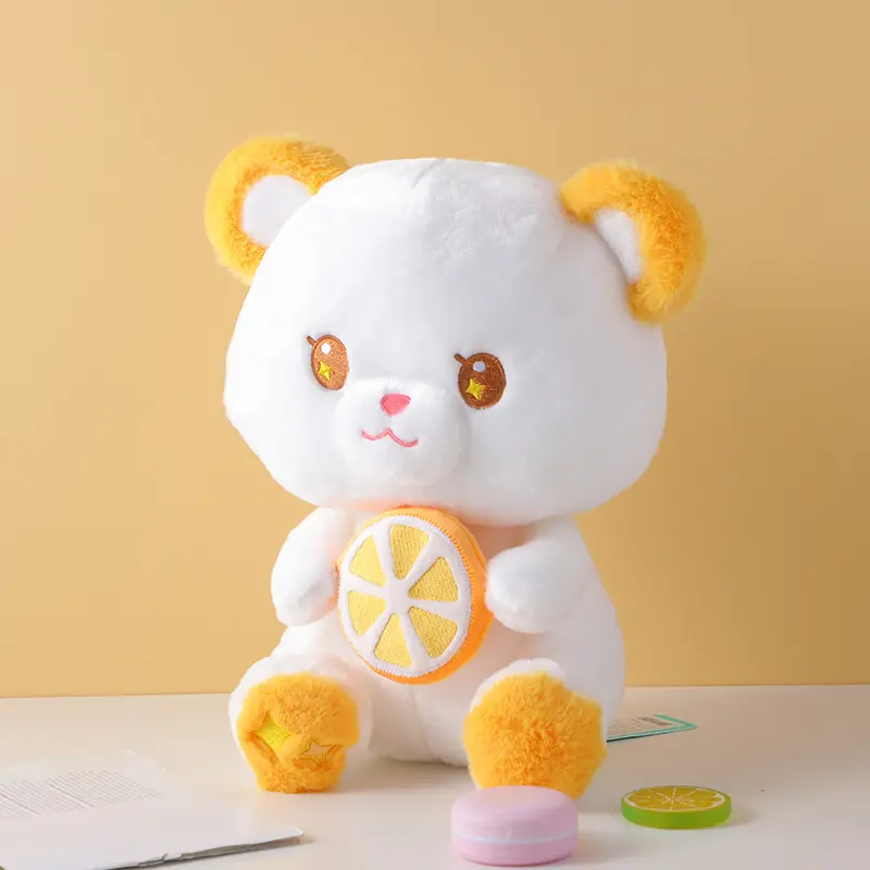 Sitting fruit bear with orange doll-30cm