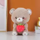Sitting strawberry brown bear doll-30cm 