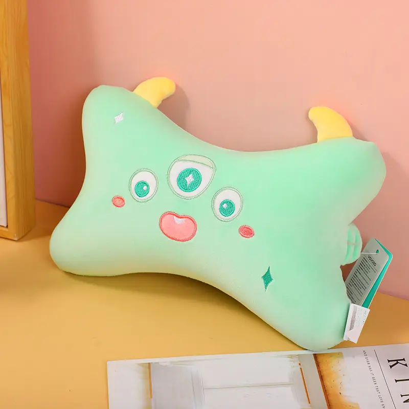 Strange animal family series bone pillow-green