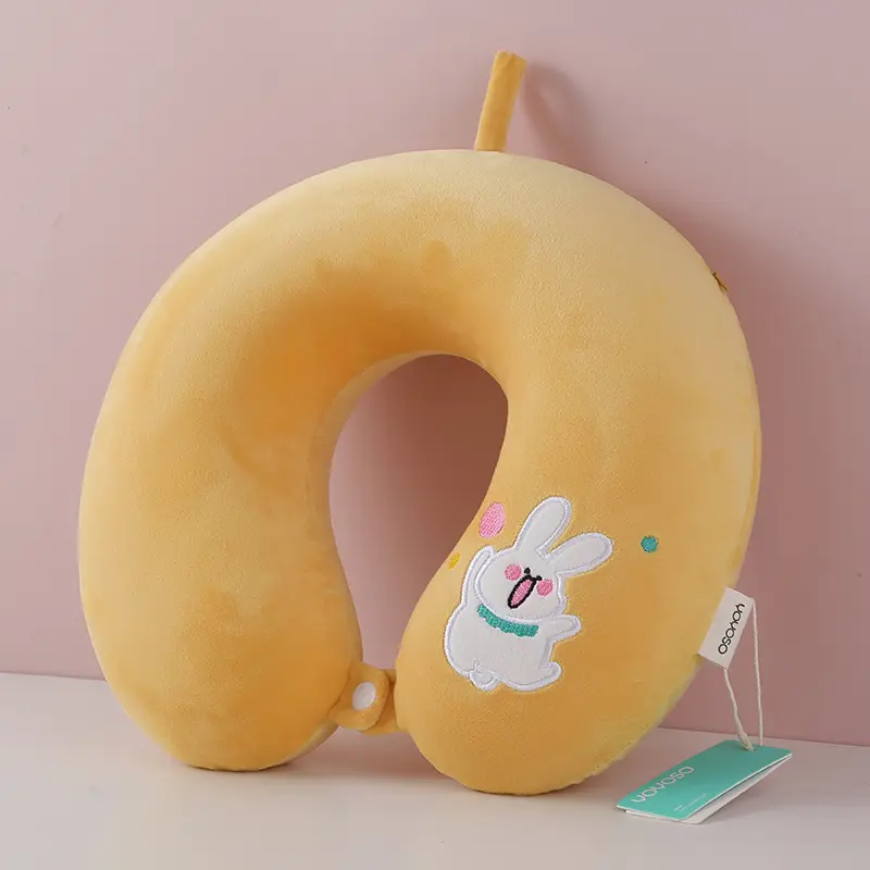 Sweet rabbit series U-shaped pillow-brown