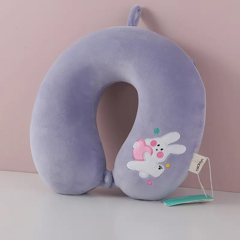 Sweet rabbit series U-shaped pillow-purple