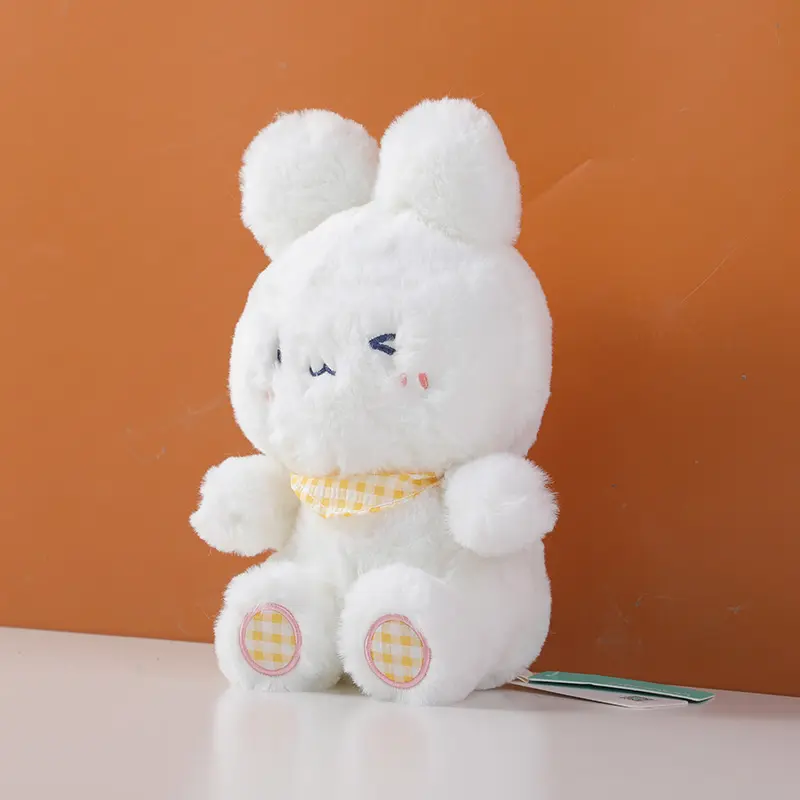 Yellow scarf rabbit doll-20cm