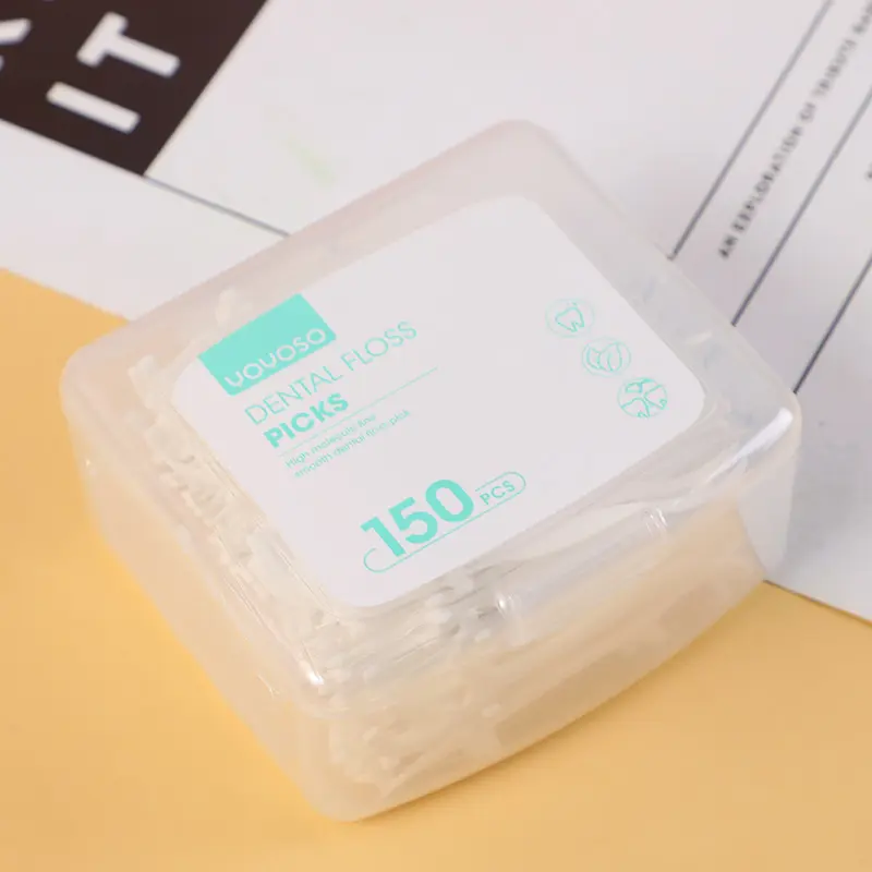 High molecule fine smooth dental floss pick 150pcs