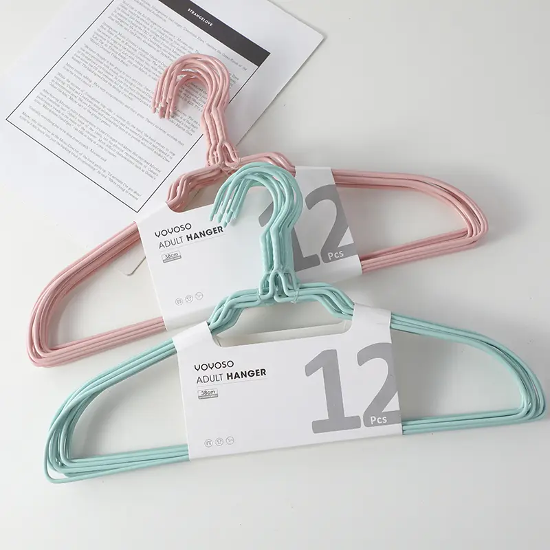 15 Inch shoulder protector plastic coated hanger 12pcs