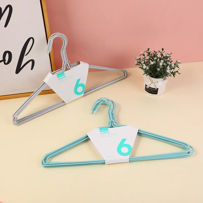 Adult PE coated hanger 6pcs pack