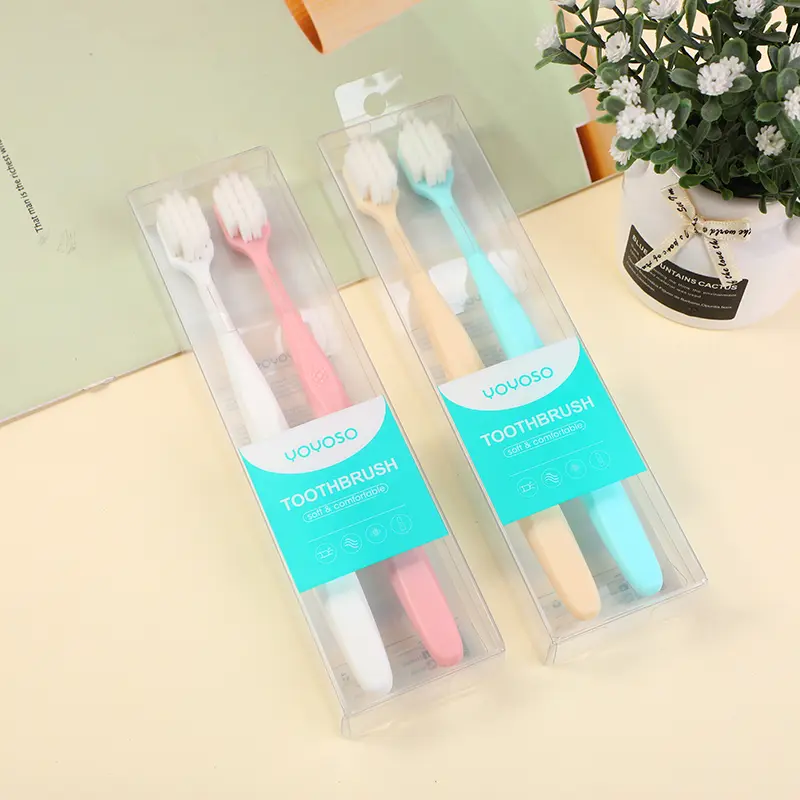 Soft and oral care toothbrush with wide brush head (2pcs set)