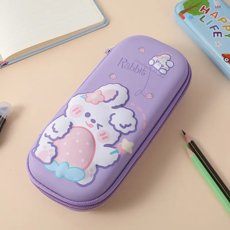 Purple bunny pencil case
