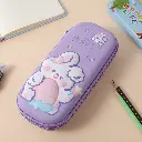 Purple bunny pencil case