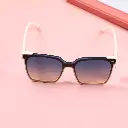 Trendy brand multilateral all-matching sunglasses-off-white