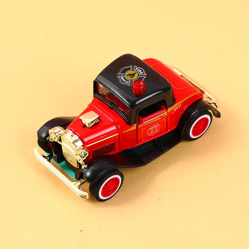 1:36 Fire fighting pull-back alloy car with light and music (including button ce