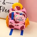 Cartoon animal children's backpack-pink