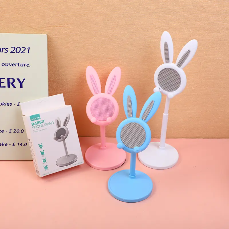 Cute rabbit ears desktop phone holder
