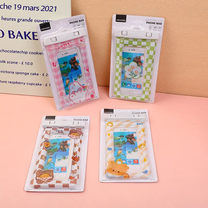 Cartoon inflatable waterproof phone bag