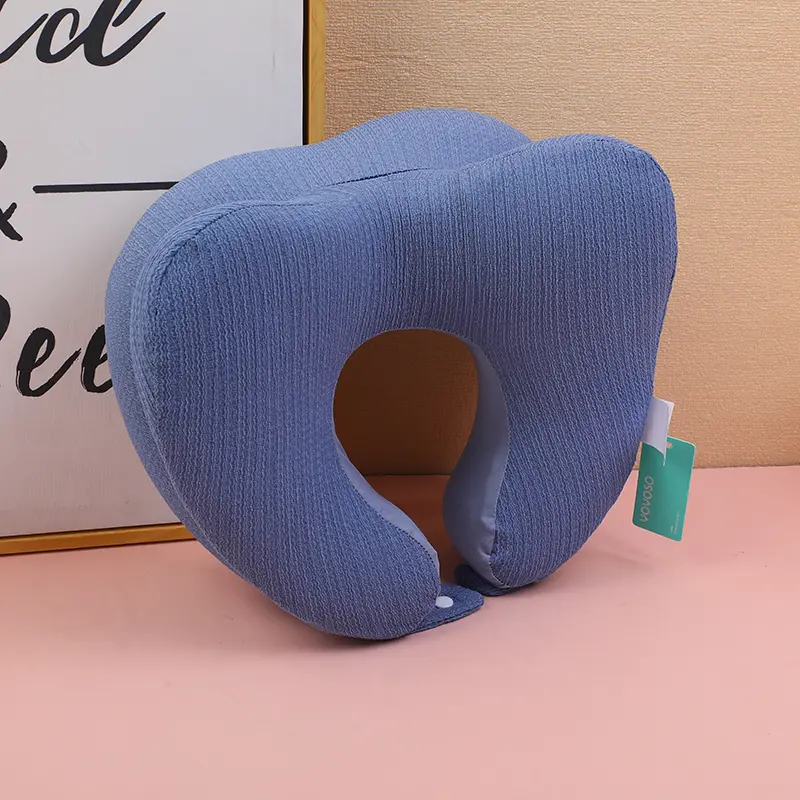 Multifunctional U-shaped nap pillow - blue