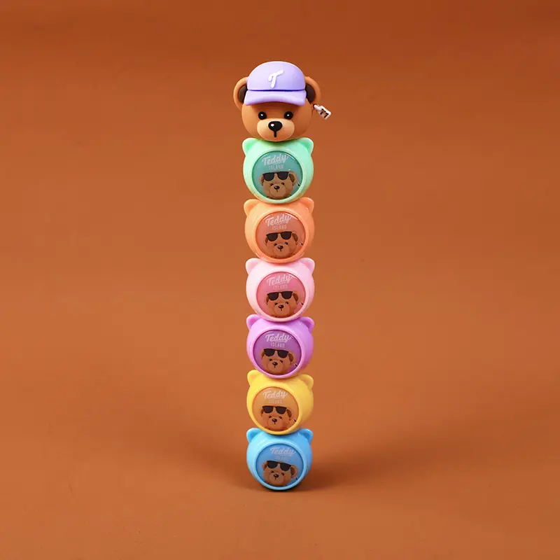 TEDDY ISLAND series highlighter with 6 balls