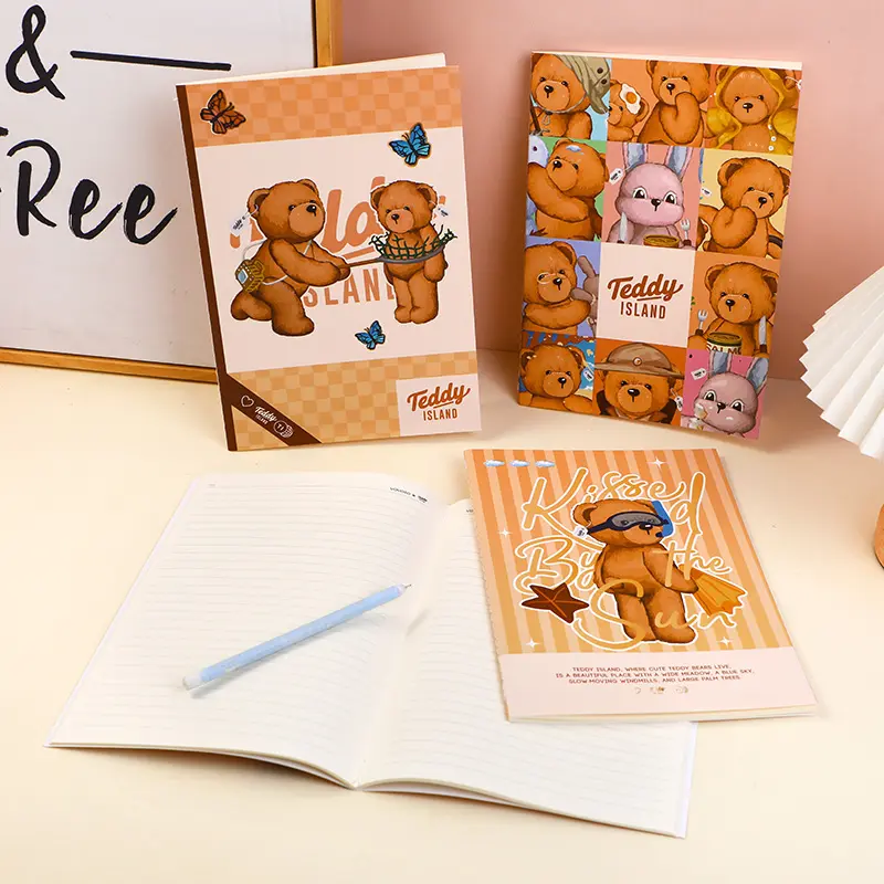 TEDDY ISLAND series suture notebook B5-horizontal line pages 30 sheets