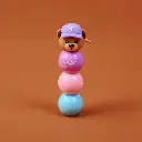 TEDDY ISLAND series highlighter with 3 balls