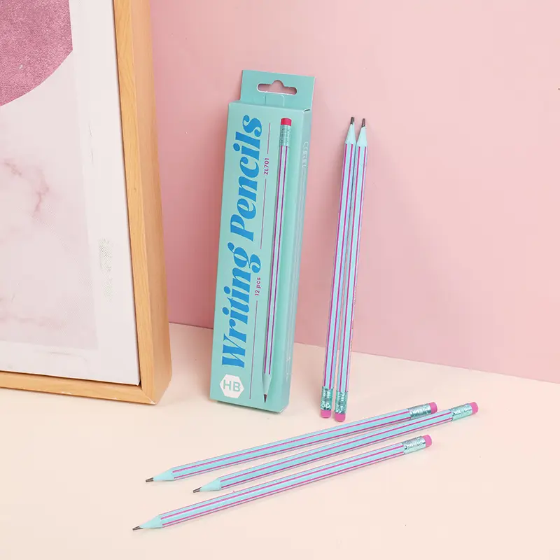 Blue HB pencil with box-12pcs