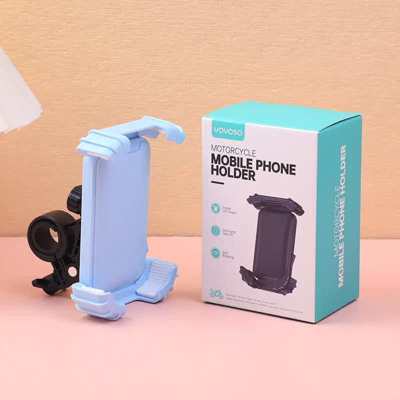 Stylish and simple motorcycle mobile phone holder-blue