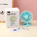 Tabletop small fan with clip-blue