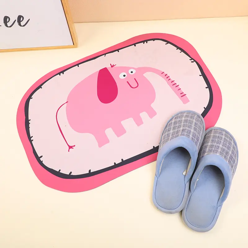 Pink Elephant Diatomite Mat