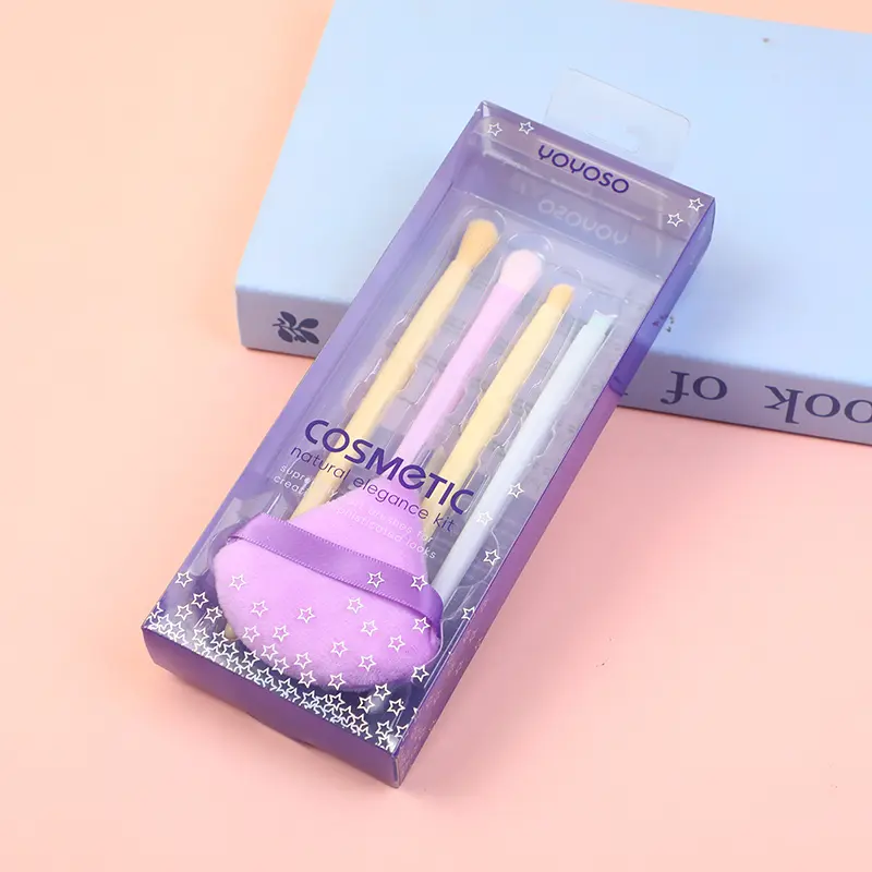 Neon colors makeup brush 5pcs set
